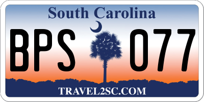 SC license plate BPS077