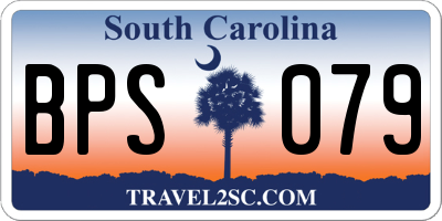 SC license plate BPS079