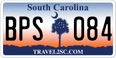 SC license plate BPS084