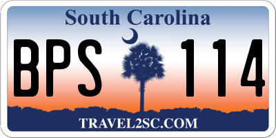 SC license plate BPS114