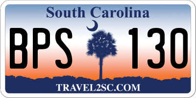 SC license plate BPS130