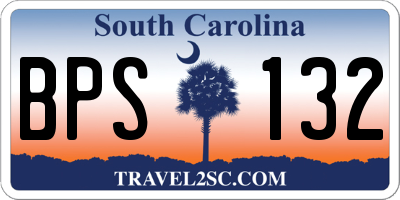 SC license plate BPS132