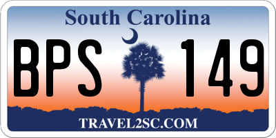 SC license plate BPS149