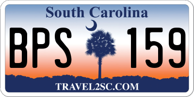 SC license plate BPS159