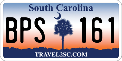 SC license plate BPS161