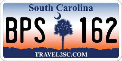 SC license plate BPS162
