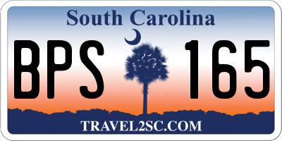 SC license plate BPS165