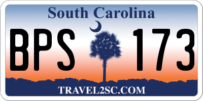 SC license plate BPS173
