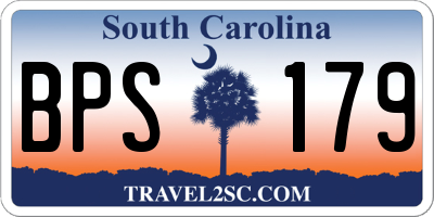 SC license plate BPS179