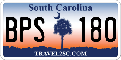 SC license plate BPS180
