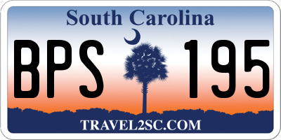 SC license plate BPS195