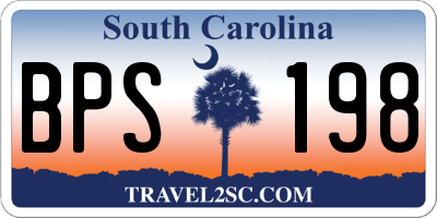 SC license plate BPS198