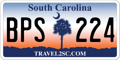 SC license plate BPS224