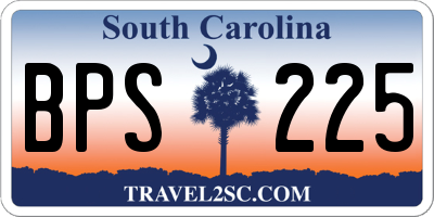 SC license plate BPS225