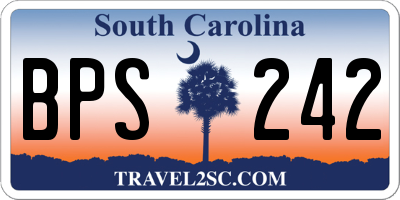 SC license plate BPS242