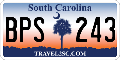 SC license plate BPS243