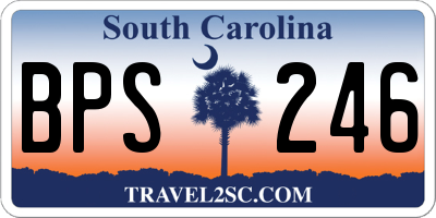 SC license plate BPS246