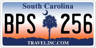 SC license plate BPS256