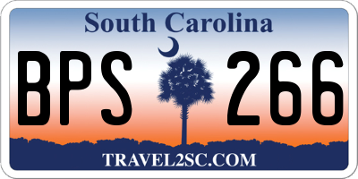 SC license plate BPS266