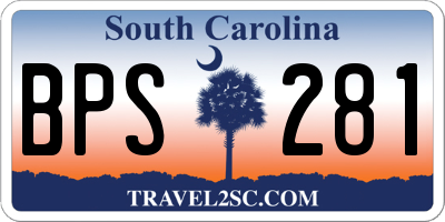 SC license plate BPS281
