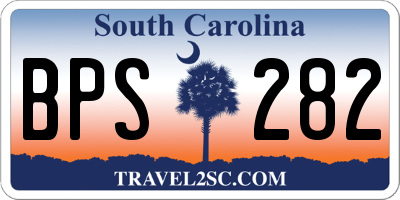 SC license plate BPS282