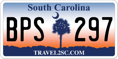 SC license plate BPS297