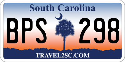SC license plate BPS298