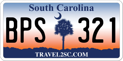 SC license plate BPS321