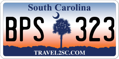 SC license plate BPS323