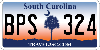 SC license plate BPS324