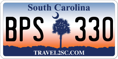 SC license plate BPS330