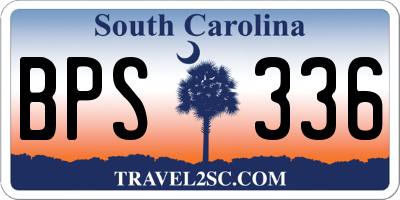 SC license plate BPS336