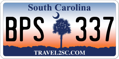 SC license plate BPS337
