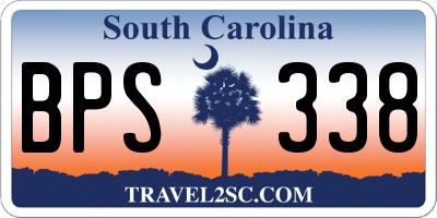 SC license plate BPS338