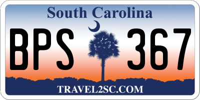 SC license plate BPS367