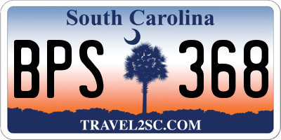 SC license plate BPS368