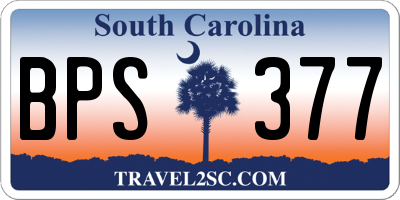 SC license plate BPS377