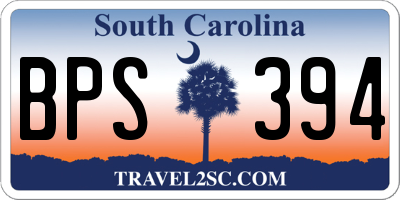 SC license plate BPS394