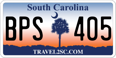 SC license plate BPS405