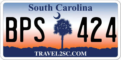 SC license plate BPS424