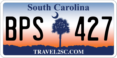 SC license plate BPS427