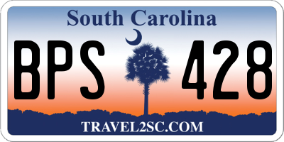 SC license plate BPS428