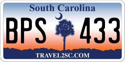 SC license plate BPS433