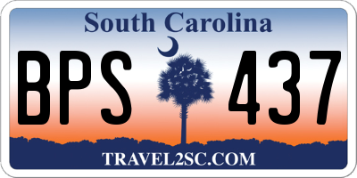 SC license plate BPS437