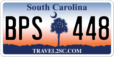 SC license plate BPS448