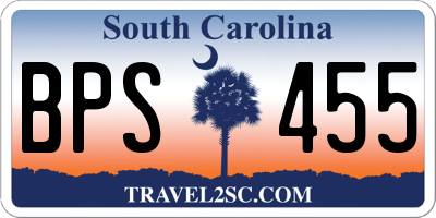 SC license plate BPS455