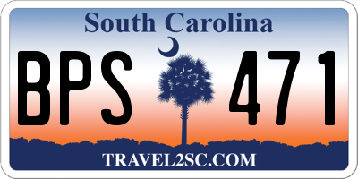 SC license plate BPS471
