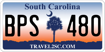 SC license plate BPS480