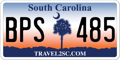 SC license plate BPS485