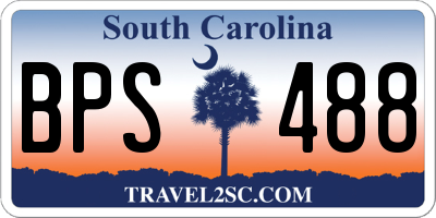 SC license plate BPS488
